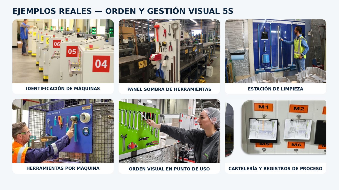 Ejemplos reales de orden y gestión visual 5S